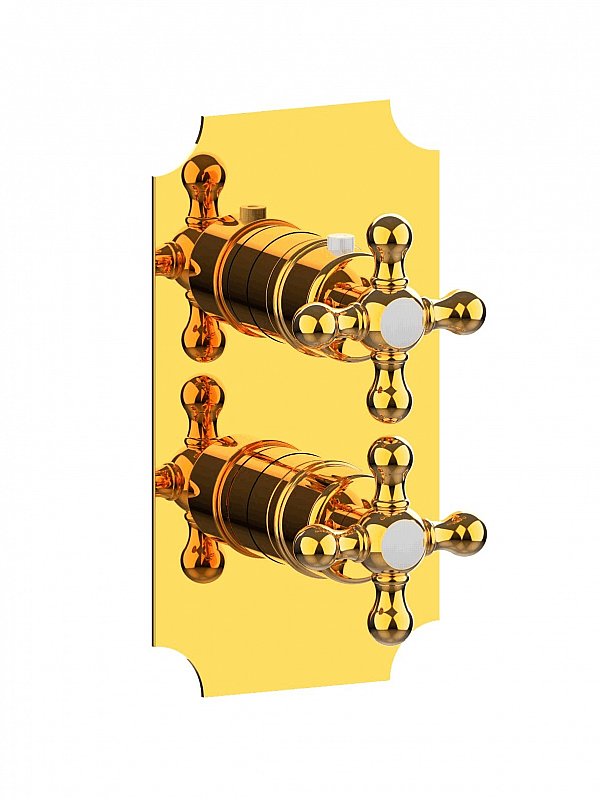 Endmontage Set Up-Thermostat-Brausenmischer - 3 Wege Platte aus 