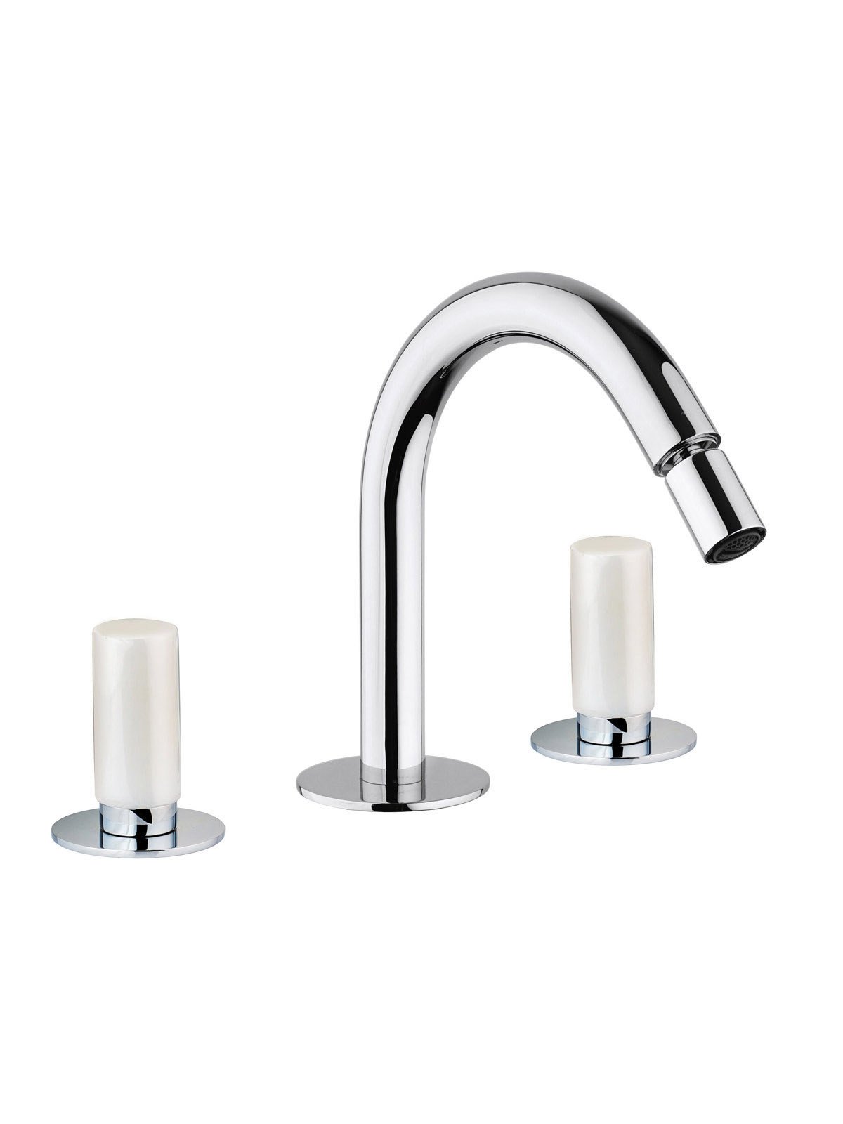 3-Loch Bidet Batterie mit hohem und festem Auslauf ohne Abfluss 