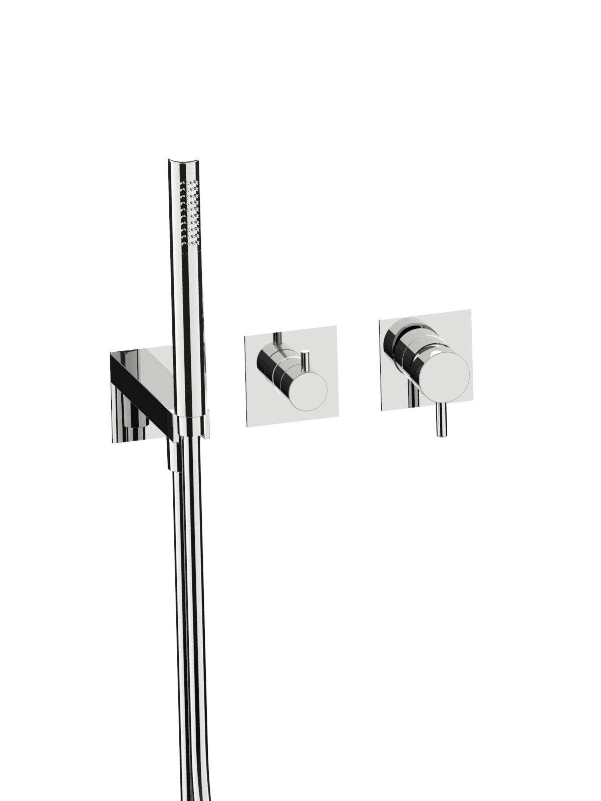 Endmontage Set für UP-Wannenmischer mit 3-Wege Keramik Disk Ums