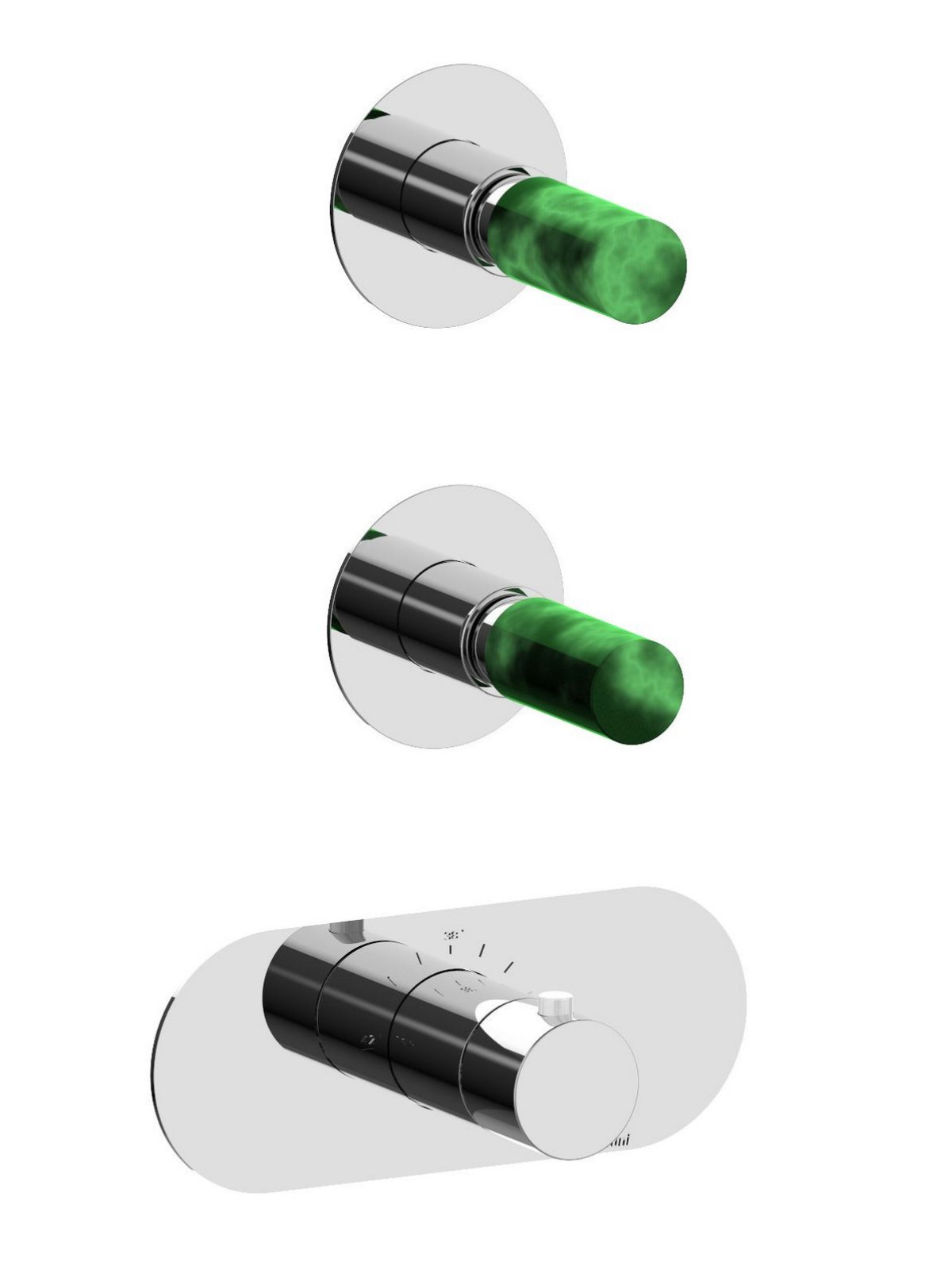 Endmontage UP- 2 Wege Thermostat Duschen Verteiler