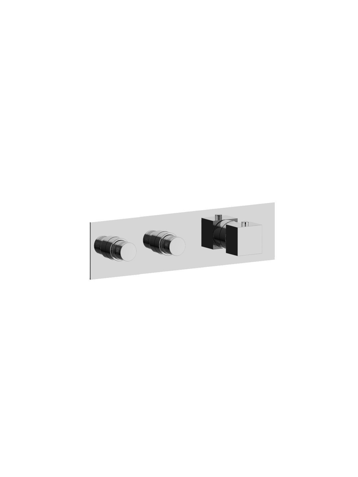 Endmontage Set UP 2 Wege Thermostat Mischer mit Druckknopf