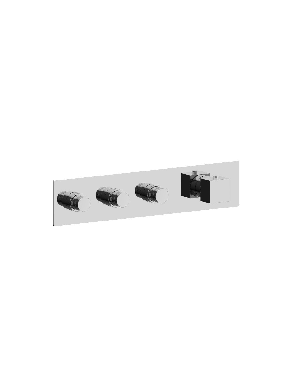 Endmontage Set UP 3 Wege Thermostat Mischer mit Druckknopf