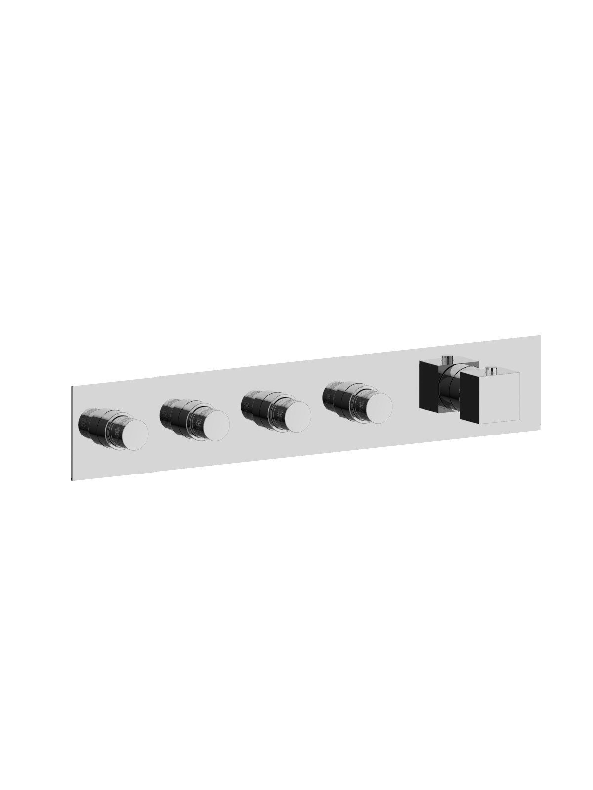 Endmontage Set UP 4 Wege Thermostat Mischer mit Druckknopf