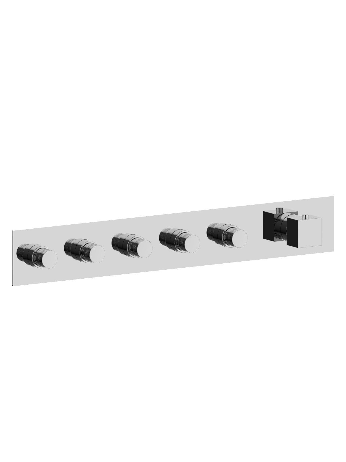 Endmontage Set UP 5 Wege Thermostat Mischer mit Druckknopf