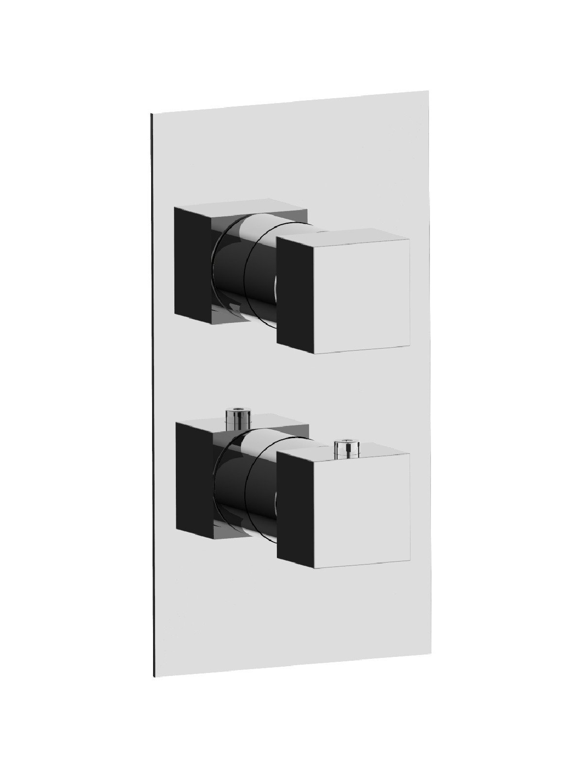 Endmontage Set Up-Thermostat-Brausenmischer - 2 Wege Platte aus