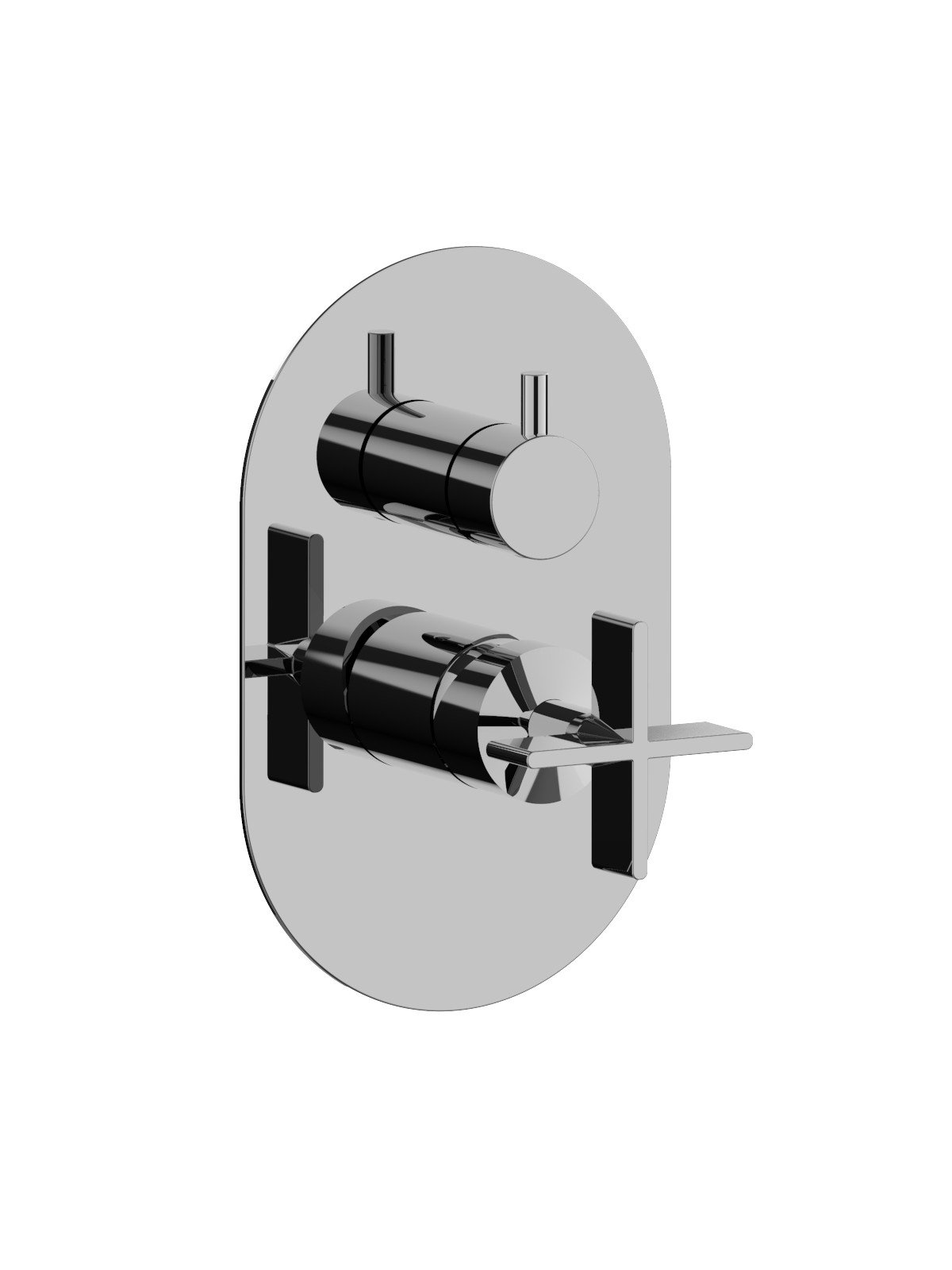 Endmontageset UP-Mischer 2-Wege, Umsteller, Keramik, Messing