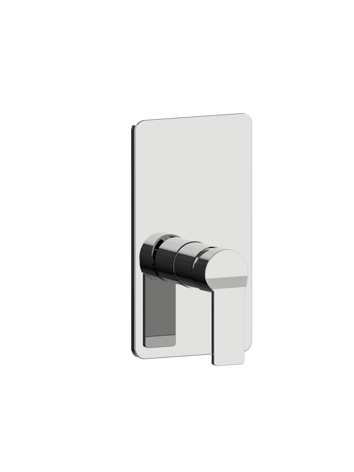 Endmontageset UP-Mischer 1-Weg mit Messingplatte