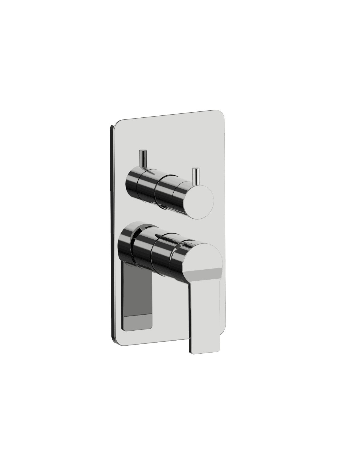Endmontageset UP-Mischer 2-Wege, Umsteller, Keramik, ABS-Platte