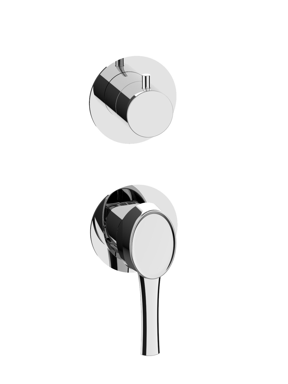 Endmontage Set UP-Mischer 3 Wege mit Umsteller mit Keramik Schei