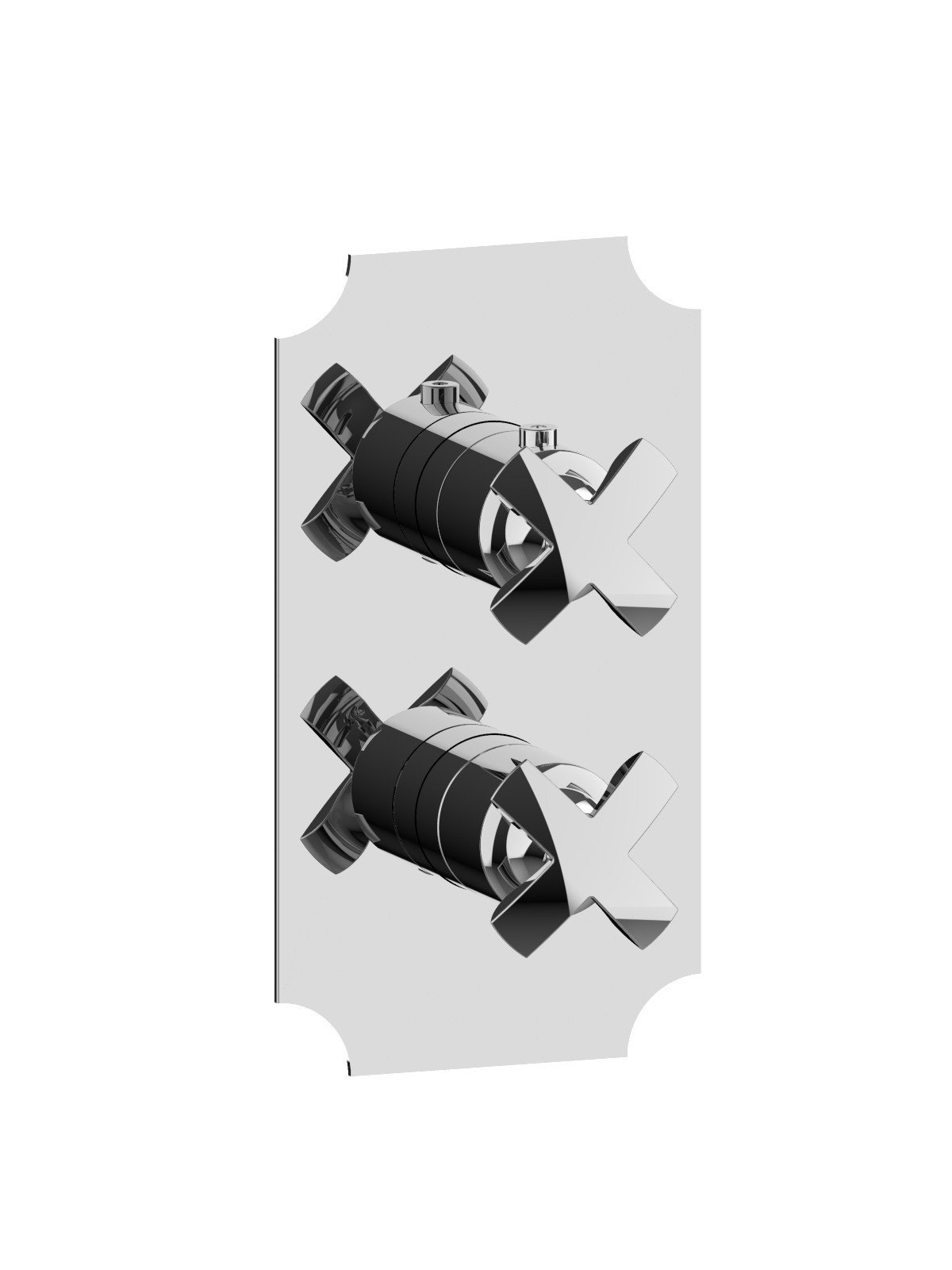 Endmontage Set Up-Thermostat-Brausenmischer - 2 Wege Platte aus