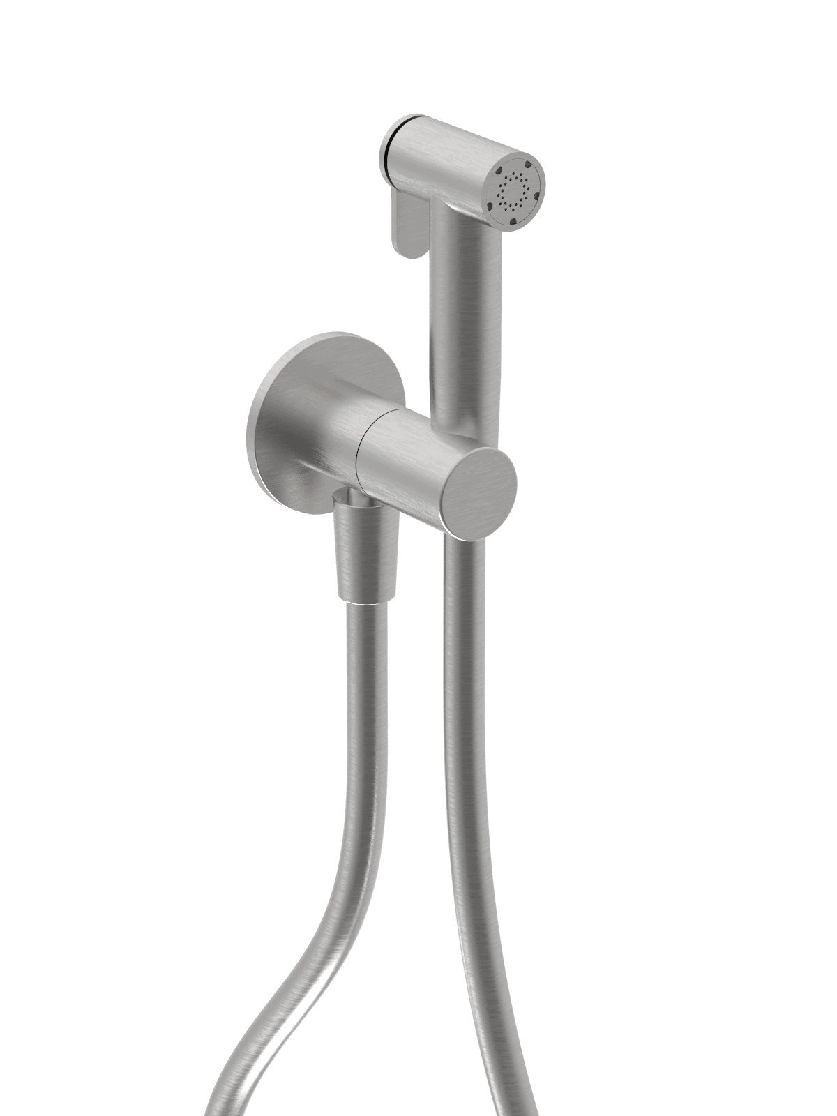 Handbrause mit Flex Schlauch, Wandschlussbogen mit Halter