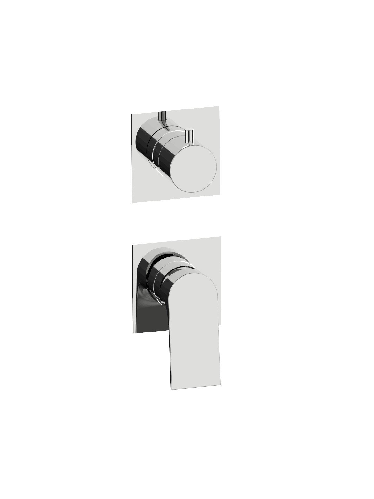 Endmontage Set UP-Mischer 3 Wege mit Umsteller mit Keramik Schei