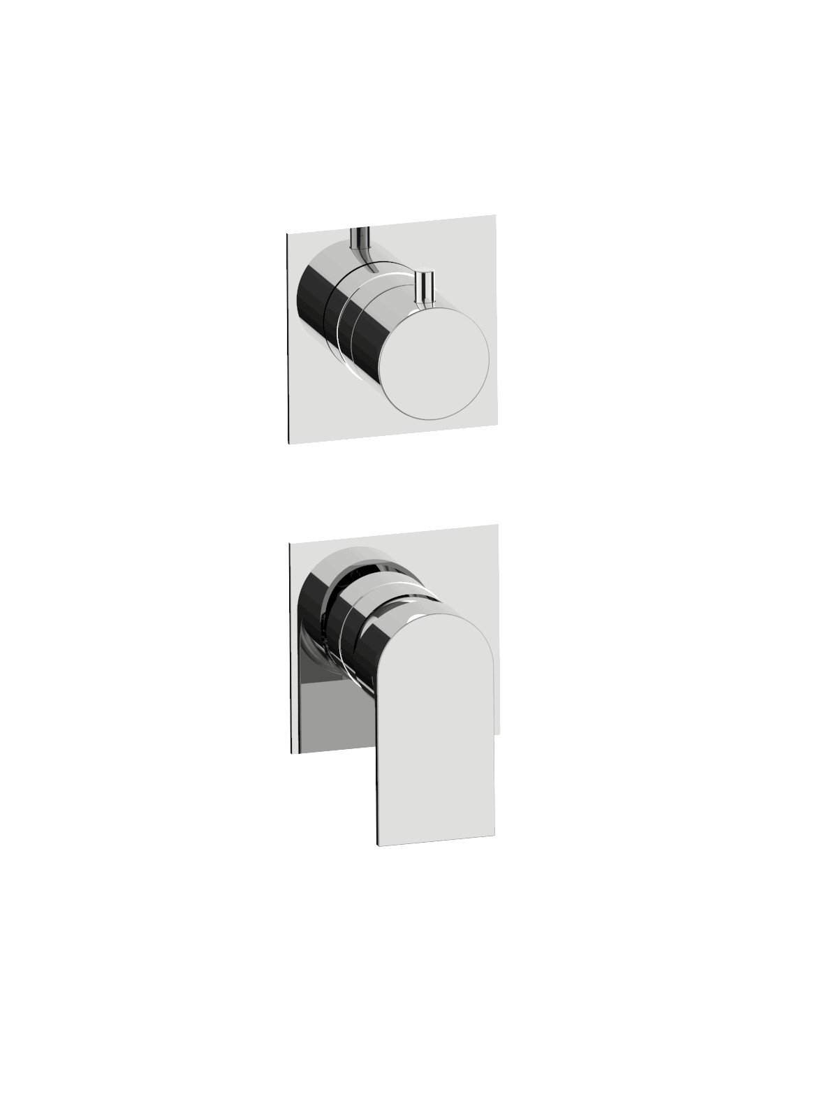 Endmontage Set UP-Mischer 3 Wege mit Umsteller mit Keramik Schei