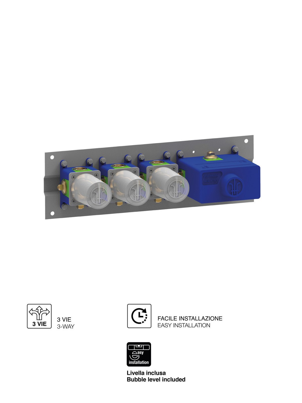 Mechanische 3 Wege UP-Box Druckknopf mit progressive Mischung