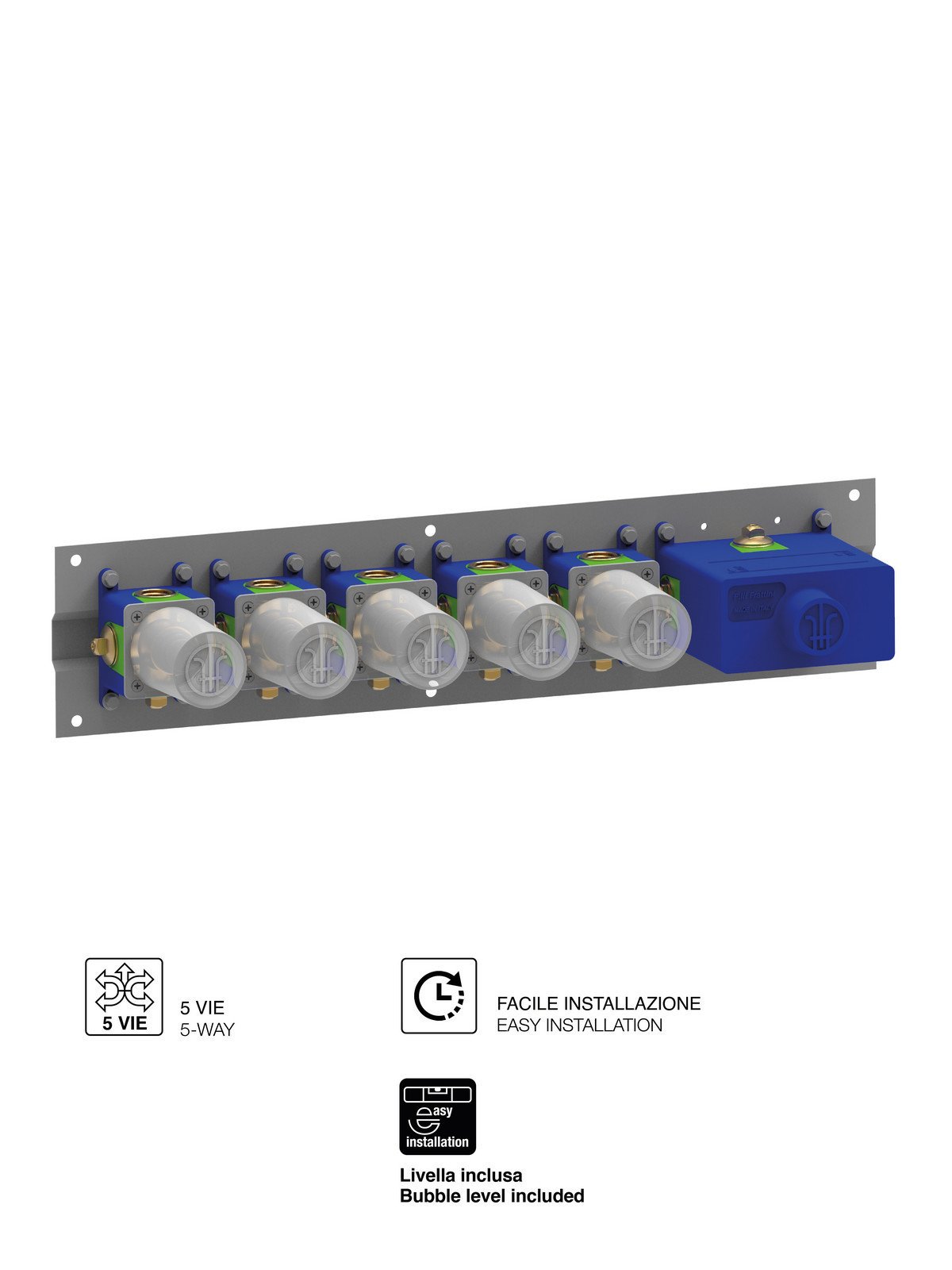 Mechanische 5 Wege UP-Box Druckknopf mit progressive Mischung