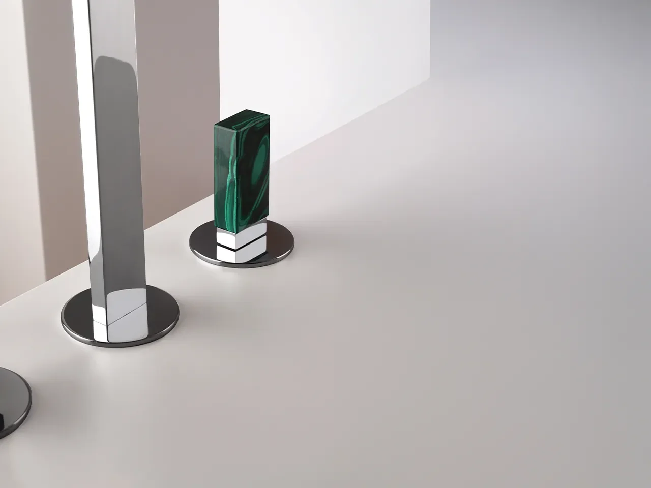 Design und Material: Armaturen mit Griffen aus Naturstein